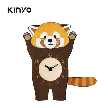 【KINYO】小熊貓搖擺鐘 MCL-3452