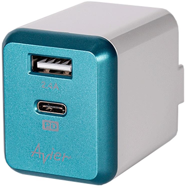 【Avier】PD3.0+2.4A USB電源供應器_墨青