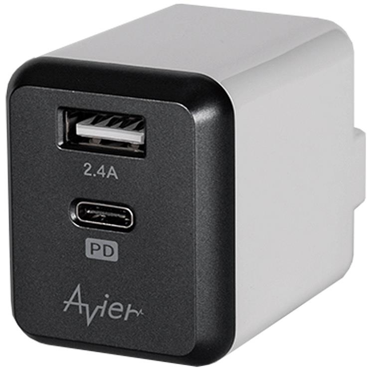 【Avier】PD3.0+2.4A USB電源供應器_太空灰