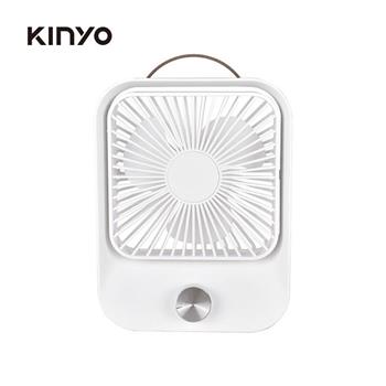【KINYO】UF-5750W 復古無段式桌扇 白