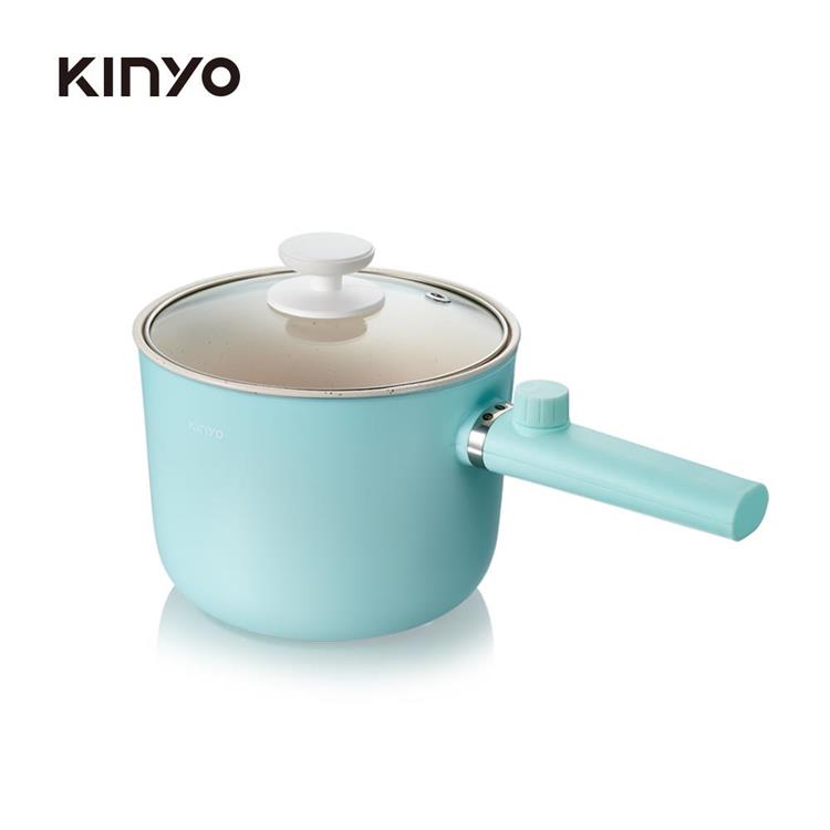 【KINYO】1.2L陶瓷快煮美食鍋 藍 FP-0871BU(2色) - 藍