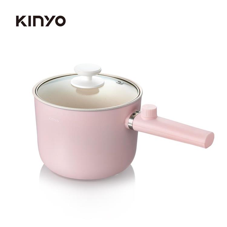 【KINYO】1.2L陶瓷快煮美食鍋 粉 FP-0871PI(2色) - 粉