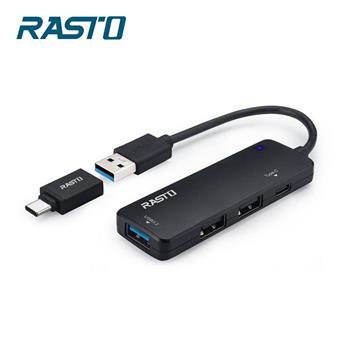RASTO RH9 USB3.2＋Type C四孔集線器 贈Type C轉接頭
