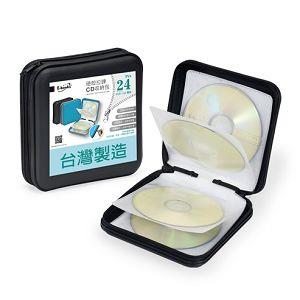 E-books 24入硬殼拉鍊CD收納包-黑 - 黑