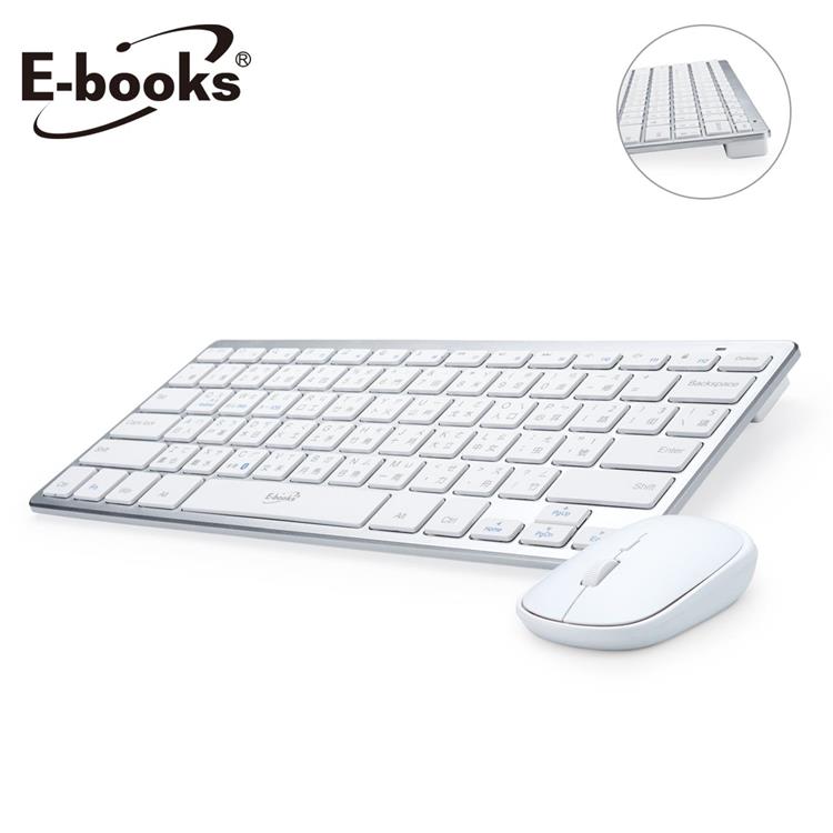 E-books Z7 薄型藍牙無線鍵盤滑鼠組-粉 - 粉色