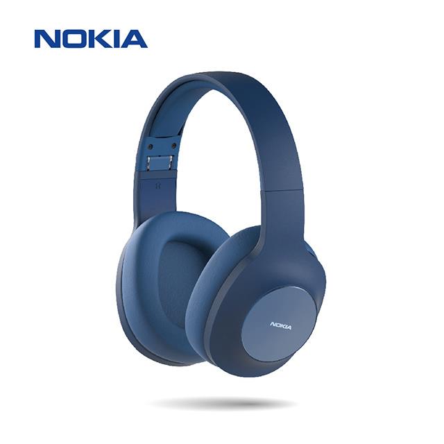 NOKIA諾基亞 E1200 頭戴式無線藍芽耳機-藍 - 藍