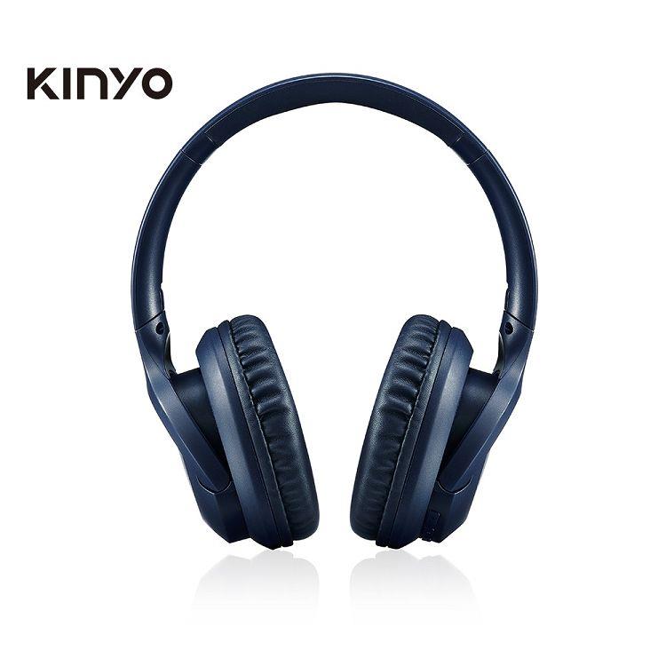 【KINYO】BTE-3860BU 無線藍牙頭戴式耳機 - 深藍
