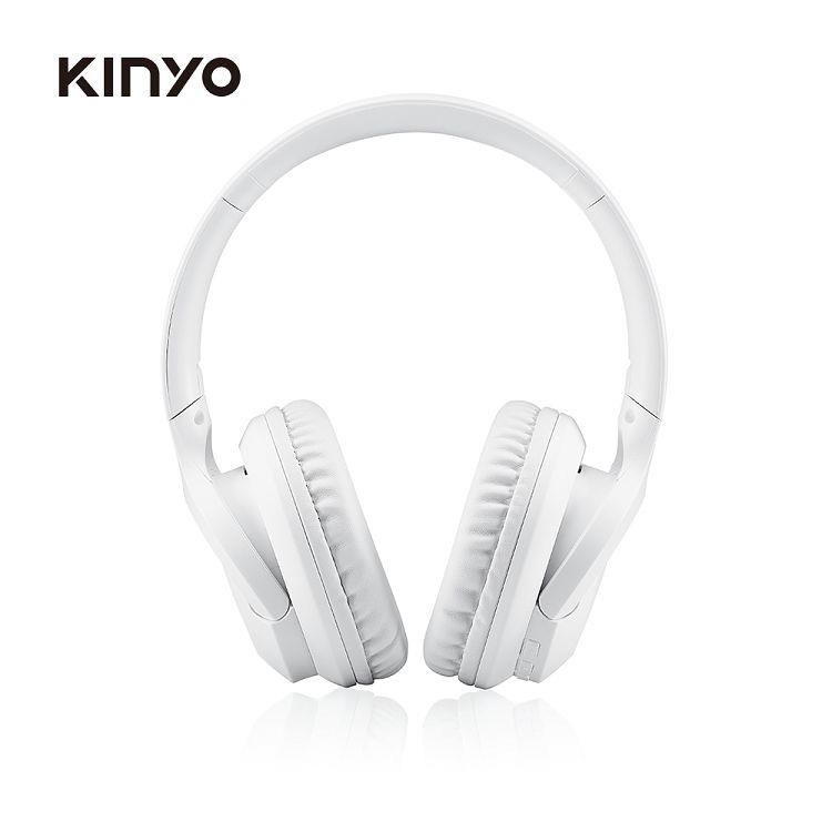 【KINYO】BTE-3860W 無線藍牙頭戴式耳機 - 白