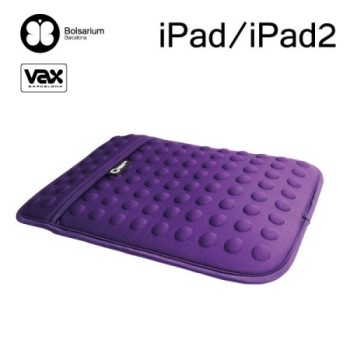 豆豆包長天鵝絨防震包iPad/iPad2專用－紫色