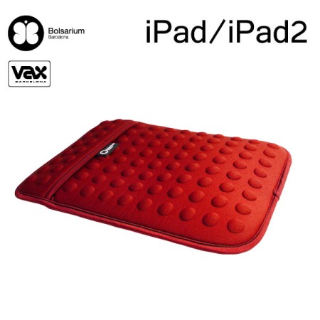 豆豆包長天鵝絨防震包iPad/iPad2專用－紅色 - 紅色