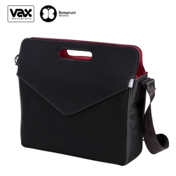 VAX 圖塞特訊息筆電公事包15.4吋－黑色+紅內裡