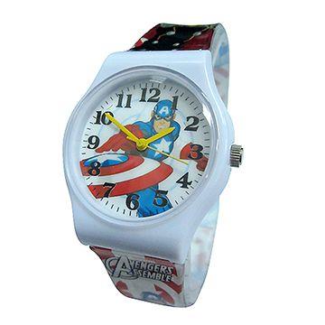 【迪士尼＋漫威】熱銷經典卡通兒童錶 （15款任選） - 美國隊長-白