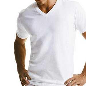 【CK】男加大尺碼V領T恤白色內衣2件組 - 2XL
