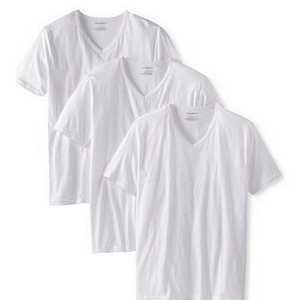 【EMPORIO ARMANI】男時尚V領短袖白色內衣3件組
