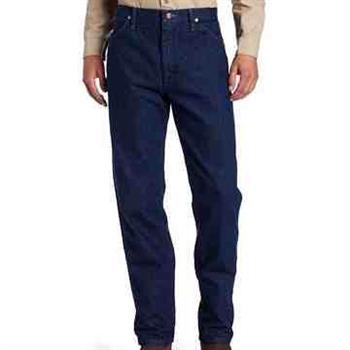 【Wrangler】藍哥男經典原創設計深中藍色牛仔褲