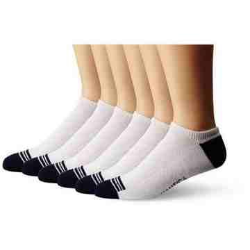 NAUTICA 2016男時尚Core白色低切運動短襪6件組