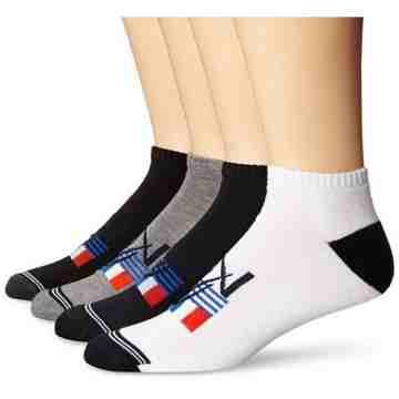 NAUTICA 2016男旗標Core黑灰白低切運動短襪混搭4件組