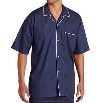 NAUTICA 2016男時尚滾邊對比深寶藍圓點短袖睡衣 - XL