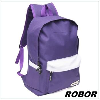 韓系型男 ROBOR簡約休閒風簡約後背包（紫色）