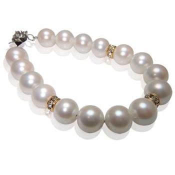 【小樂珠寶】渾圓珍珠，晶瑩剔透的質感，精心設計的造型，全美正圓3A南洋深海貝珍珠手鍊