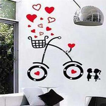 Christine創意組合DIY壁貼/牆貼/兒童教室佈置 單車男女（大）