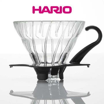 HARIO V60黑色01玻璃濾杯1~2杯 VDG－01B