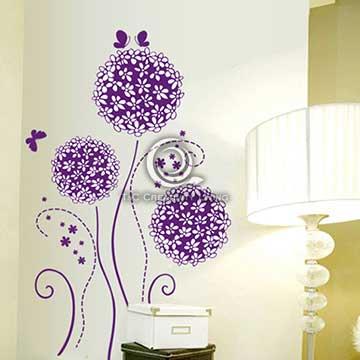 Christine創意組合DIY壁貼/牆貼/兒童教室佈置 紫蝶花球（可重複貼）