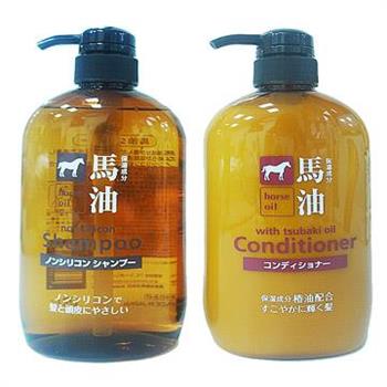 日本馬油洗髮精－600ml＋馬油護髮乳－600ml