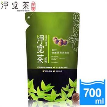 【茶寶 淨覺茶】茶籽蔬果碗盤洗潔液補充包（700ml）