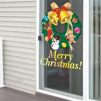 Christine聖誕節慶佈置/壁貼 玻璃貼/MB024 聖誕圈圈