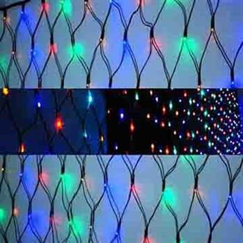 聖誕燈裝飾燈LED燈 128燈 網燈 （四彩色光） （高亮度又省電）