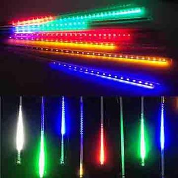 聖誕燈裝飾燈LED流星燈串8條燈（四彩光插電式/單燈長50cm）