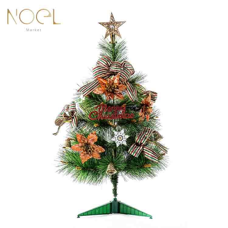 【NOEL諾也家飾】1.5尺桌上型松針聖誕樹 （金，銀，紅） 飾品包 紅色系裝飾品