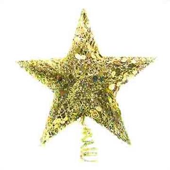 【摩達客】閃亮金網樹頂星（放置於聖誕樹頂部/5尺以上聖誕樹適用）