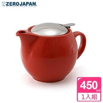 【ZERO JAPAN】典藏陶瓷不銹鋼蓋壺（蕃茄紅）450cc