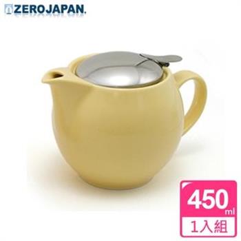 【ZERO JAPAN】典藏陶瓷不鏽鋼蓋壺（香蕉黃）450cc