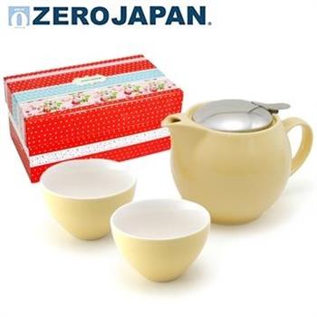 【ZERO JAPAN】典藏陶瓷一壺兩杯超值禮盒組（香蕉黃）