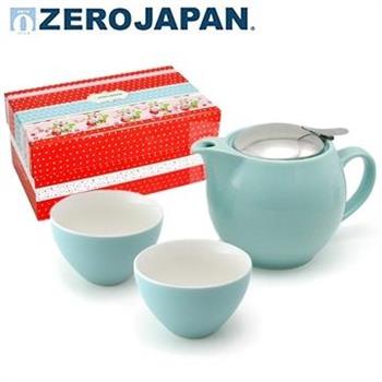 【ZERO JAPAN】典藏陶瓷一壺兩杯超值禮盒組（湖水藍）