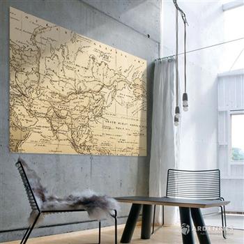 【ARDENNES】壁紙 壁布 中世紀仿古地圖 法國進口 / 居家佈置 DIY / MAP002