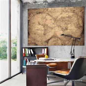 【ARDENNES】壁紙 壁布 中世紀仿古地圖 法國進口 / 居家佈置 DIY / MAP006