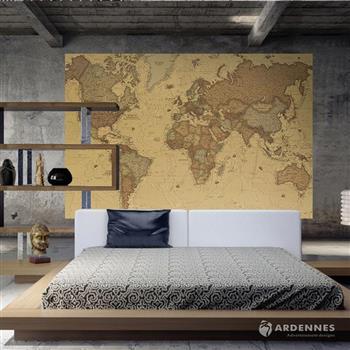 【ARDENNES】壁紙 壁布 中世紀仿古地圖 法國進口 / 居家佈置 DIY / MAP010