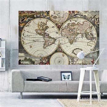 【ARDENNES】壁紙 壁布 中世紀仿古地圖 法國進口 / 居家佈置 DIY / MAP016
