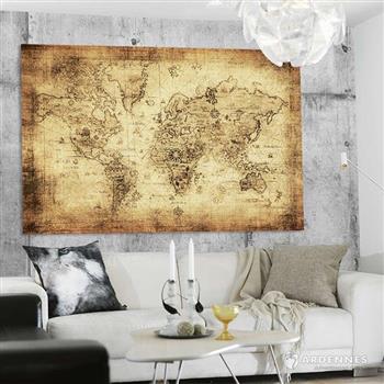 【ARDENNES】壁紙 壁布 中世紀仿古地圖 法國進口 / 居家佈置 DIY / MAP020