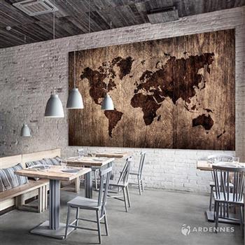 【ARDENNES】壁紙 壁布 中世紀仿古地圖 法國進口 / 居家佈置 DIY / MAP022