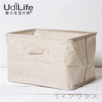 【UdiLife】森/棉麻收納盒/大－3入組
