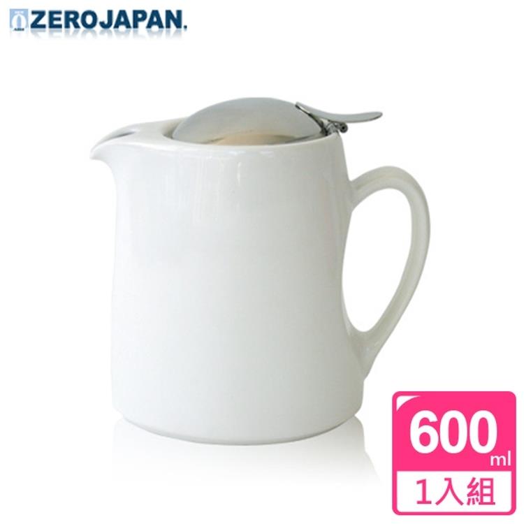 【ZERO JAPAN】 時尚冷熱陶瓷壺(白)600cc