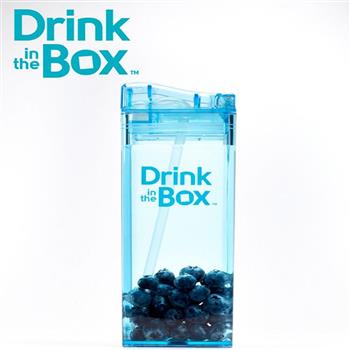 「加拿大Drink in the box 」兒童戶外方形吸管杯（大）－天空藍