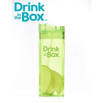 「加拿大Drink in the box 」兒童戶外方形吸管杯（大）－小草綠
