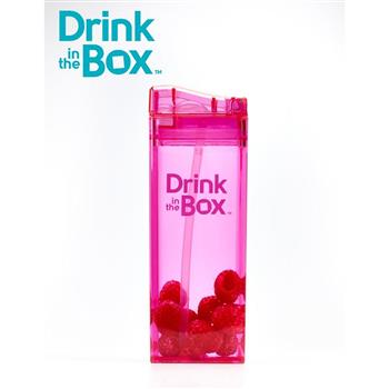 「加拿大Drink in the box 」兒童戶外方形吸管杯（大）－糖果粉