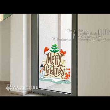 Christine聖誕節慶佈置/壁貼 玻璃貼/MB020 聖誕童話（小）